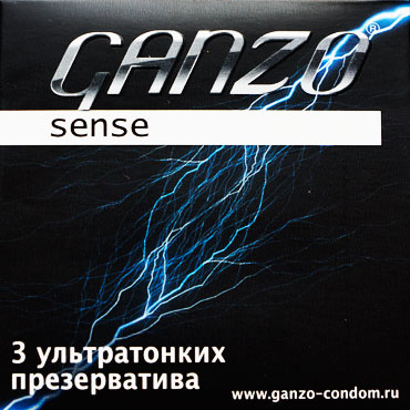 ПРЕЗЕРВАТИВЫ "GANZO" SENSE №3 (ультратонкие)