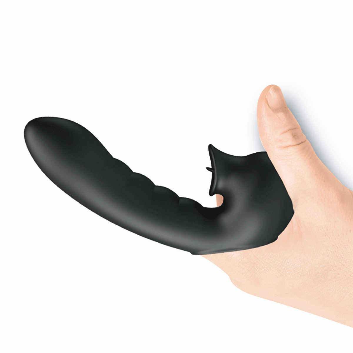 Насадка на палец с вибрацией HOBGOBLIN L 125 мм D 27 мм, 12 режимов вибрации