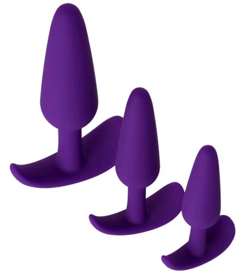 Набор из 3 фиолетовых анальных втулок Eridani