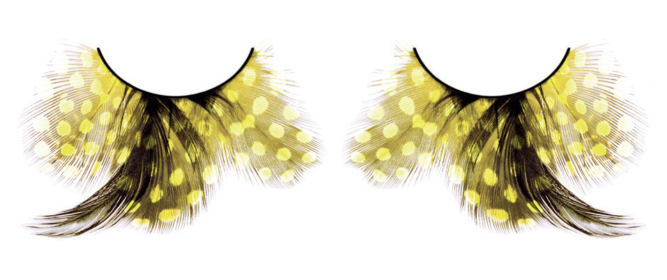 Ресницы жёлтые перья