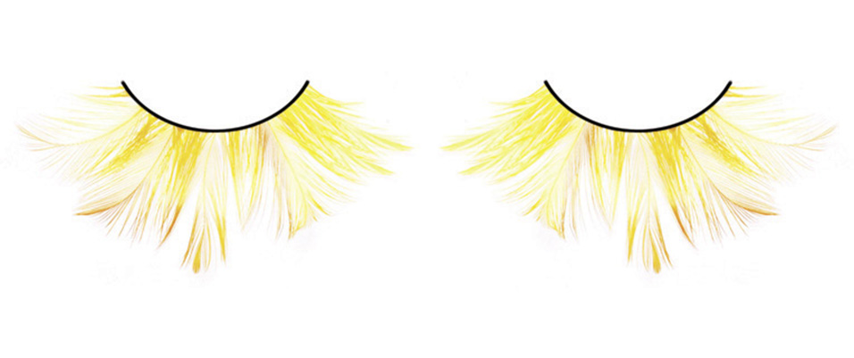 Ресницы жёлтые перья (яркие)