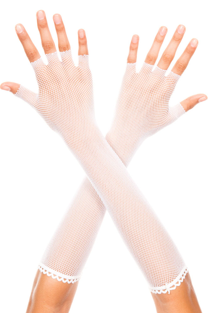 Перчатки сетка без пальцев