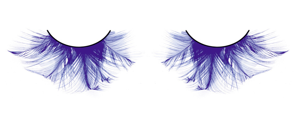 Ресницы синии перья