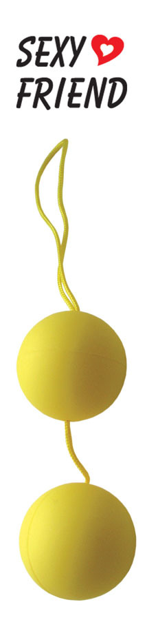 ШАРИКИ ВАГИНАЛЬНЫЕ "BALLS" цвет жёлтый D 35mm